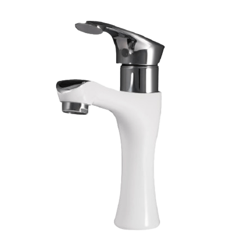 Rashin-faucet-lever-model-Tiffany-chrome-white.png شیر روشویی راشین مدل اهرمی تیفانی سفید کروم
