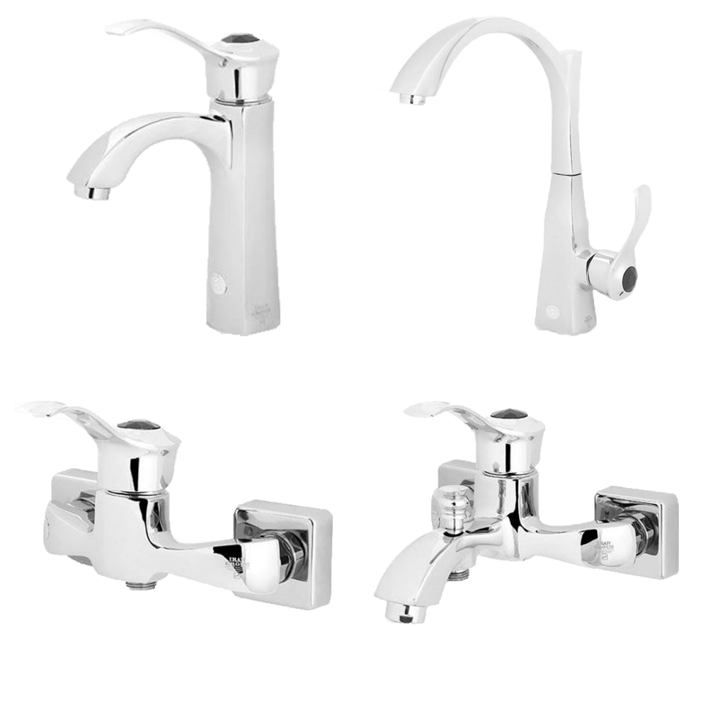 Set-of-faucets-in-Iran-group-Vincentian-chrome-lever-model.png ست شیرآلات ایران گروه مدل اهرمی ویسنتین کروم