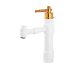 شیر روشویی ایران گروه مدل الیزه سفید طلایی