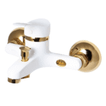 شیر حمام پارسیان مدل کارن سفید طلایی