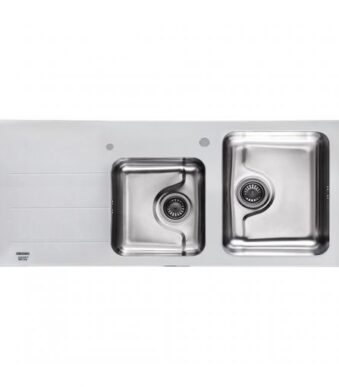 سینک استیل البرز مدل کریستال با جامایع رنگ سفید