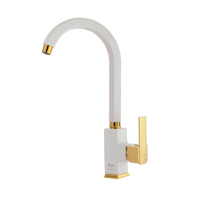 Alvand Kitchen Faucet Star White Golden Model شیر آشپزخانه الوند مدل استار سفید طلایی