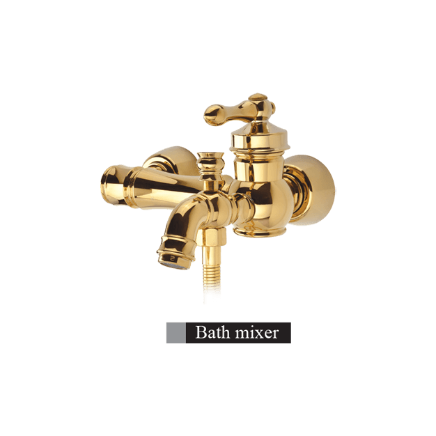 Alvand bathroom faucet, Venus model, golden شیر حمام الوند مدل ونوس طلایی - Image 1