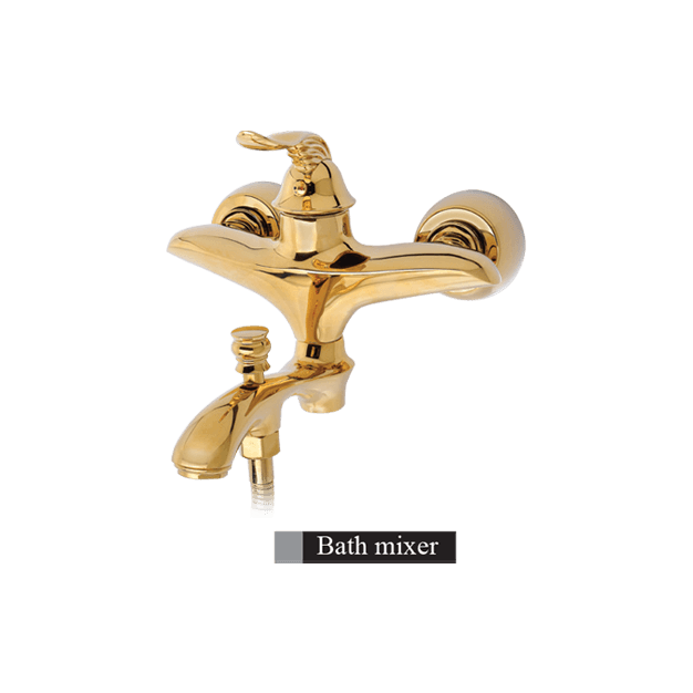 Alvand bathroom faucet, golden Elyse model ست شیرآلات الوند مدل لیزا طلایی - Image 4