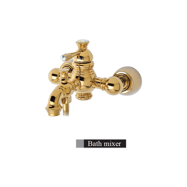 Alvand bathroom faucet, golden Elyse model شیر حمام الوند مدل الیزه طلایی
