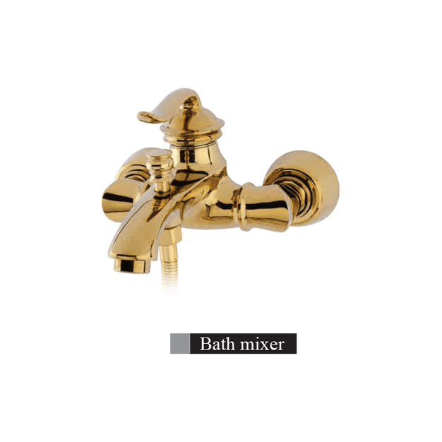 Alvand bathroom faucet, golden bamboo model شیر حمام الوند مدل بامبو طلایی