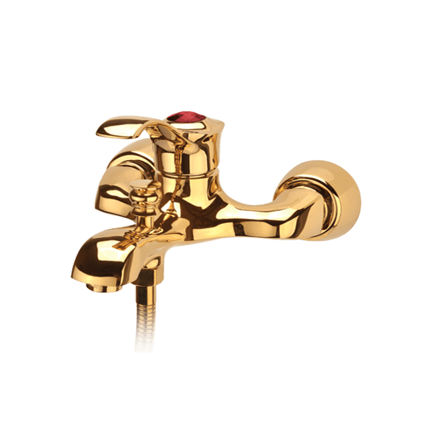 Alvand bathroom faucet golden diamond model شیر حمام الوند مدل الماس طلایی