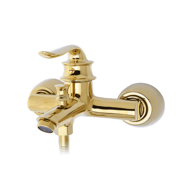 Alvand bathroom faucet, golden lily model شیر حمام الوند مدل زنبق طلایی