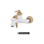 شیر حمام الوند مدل بامبو سفید طلایی