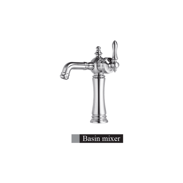 Alvand faucet, Venus model, chrome matte شیر روشویی الوند مدل ونوس کروم مات