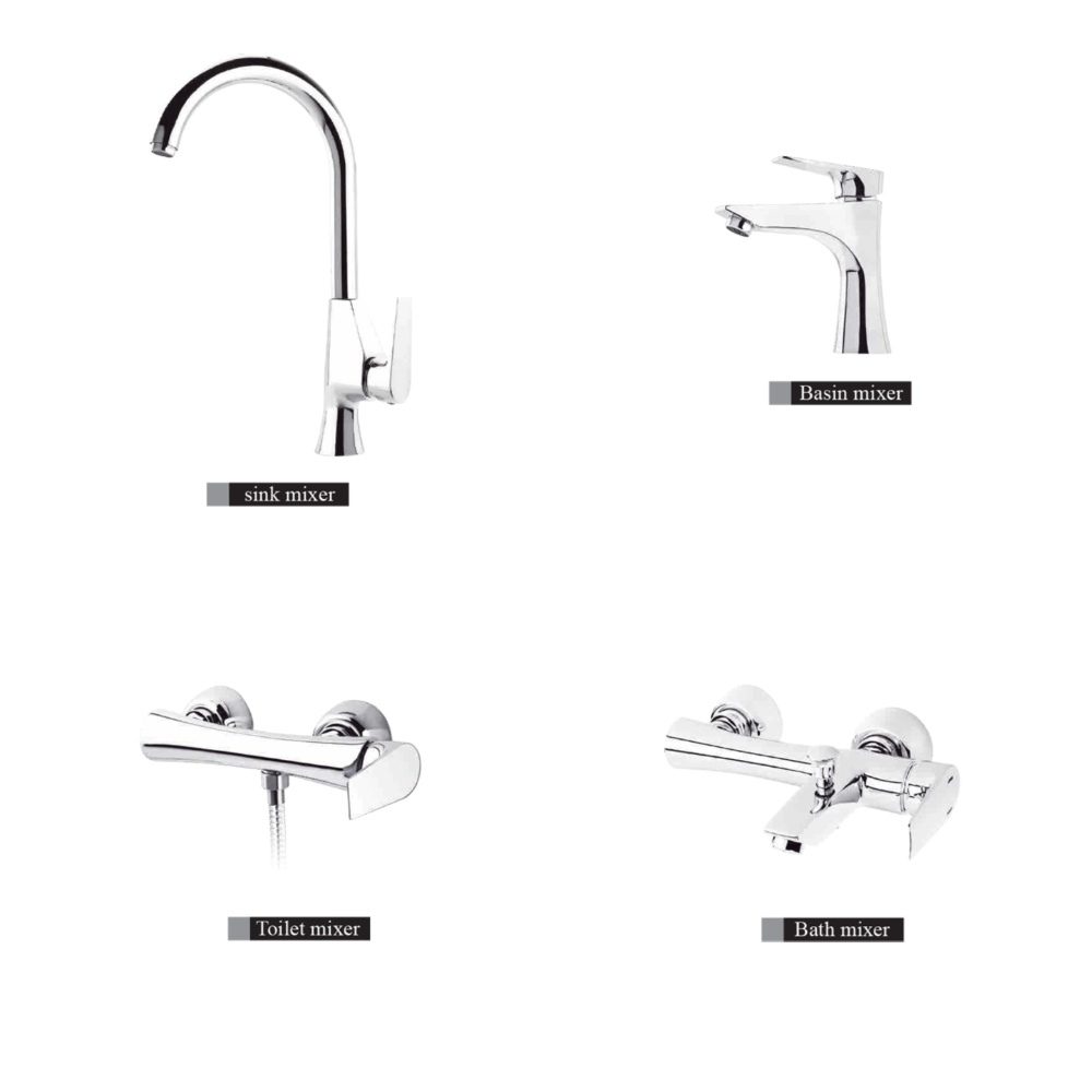 Alvand faucet set, Dana chrome model ست شیرآلات الوند مدل دنا کروم