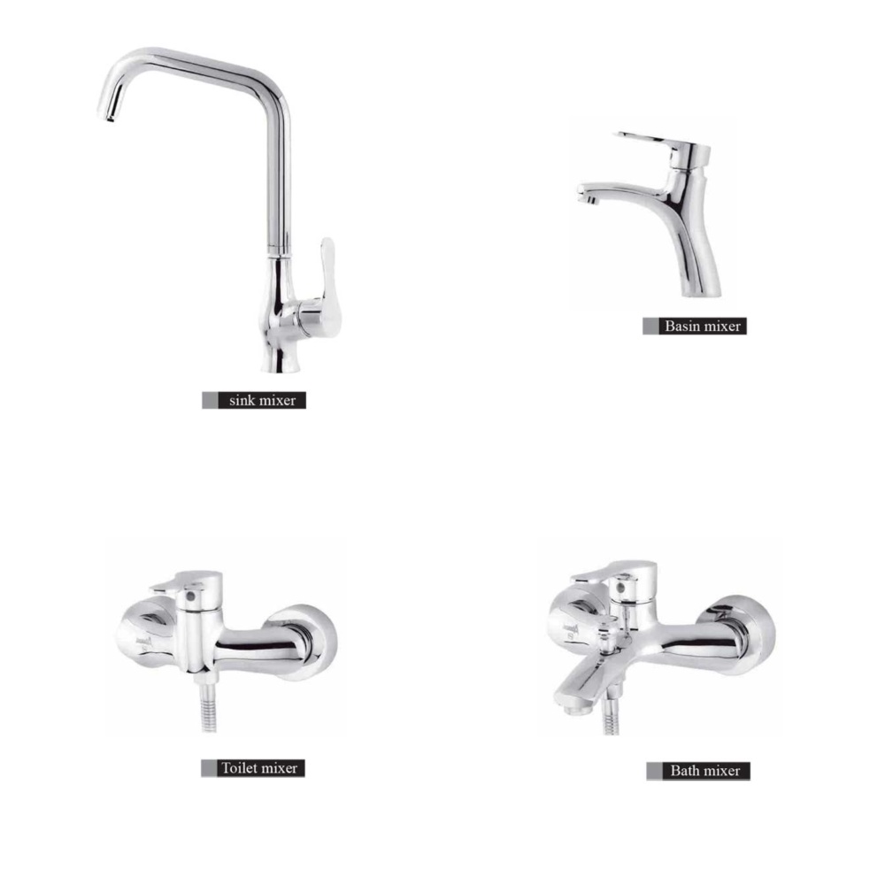 Alvand faucet set, Darya Chrome model ست شیرآلات الوند مدل دریا کروم