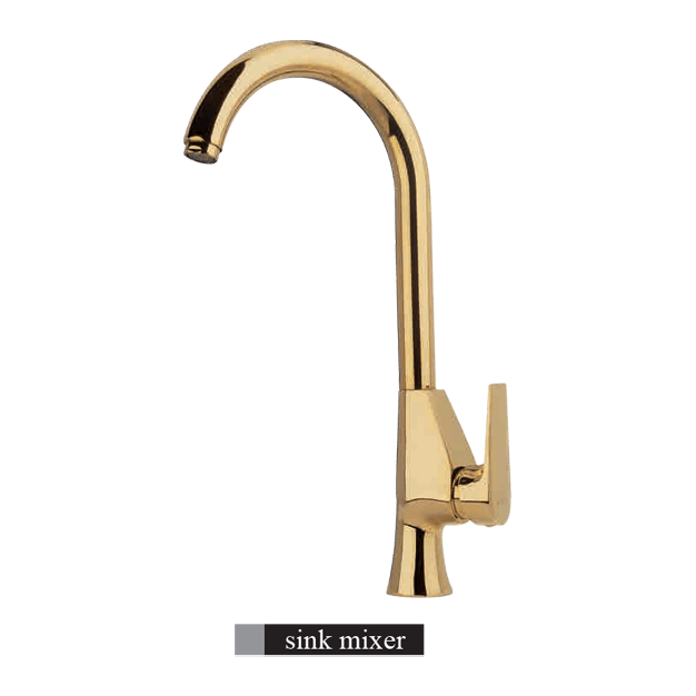 Alvand kitchen faucet, Dena model, golden شیر آشپزخانه الوند مدل دنا طلایی