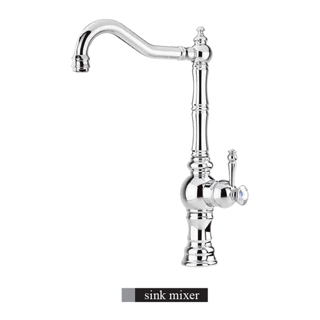 Alvand kitchen faucet Eliza chrome model ست شیرآلات الوند مدل الیزه کروم