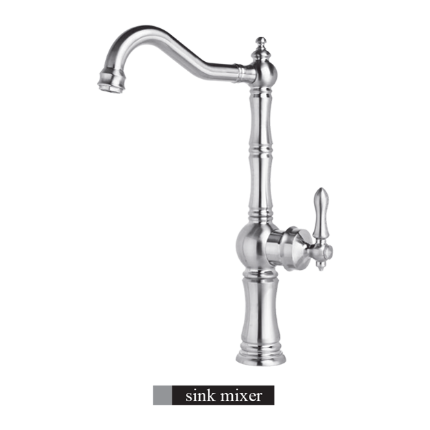 Alvand kitchen faucet, Venus model, chrome matt شیر آشپزخانه الوند مدل ونوس کروم مات