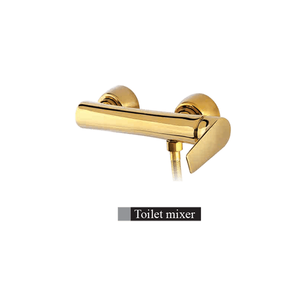 Alvand toilet faucet, Dana model, golden شیر توالت الوند مدل دنا طلایی