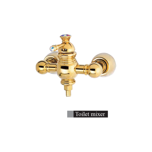 Alvand toilet faucet, Golden Elise model شیر توالت الوند مدل الیزه طلایی