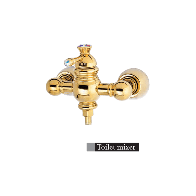 Alvand toilet faucet, Golden Elise model شیر توالت الوند مدل الیزه طلایی