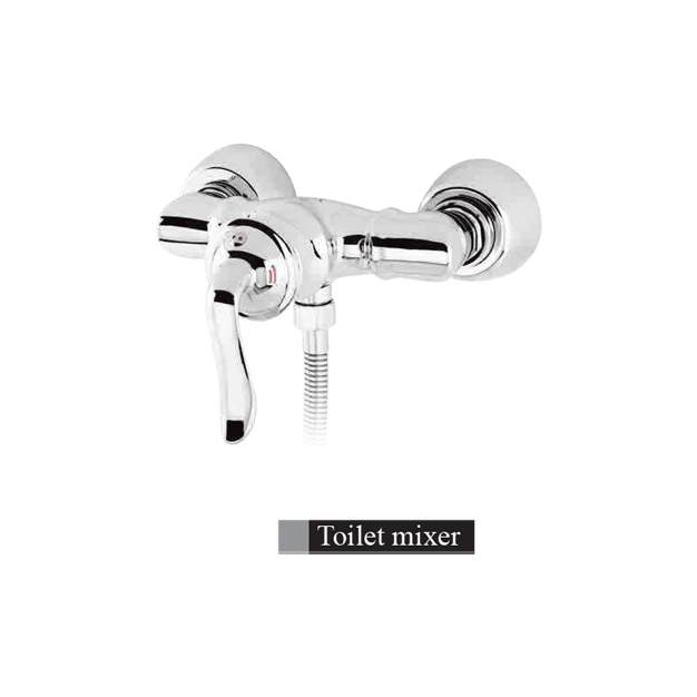 Alvand toilet faucet, bamboo model, chrome شیر توالت الوند مدل بامبو کروم