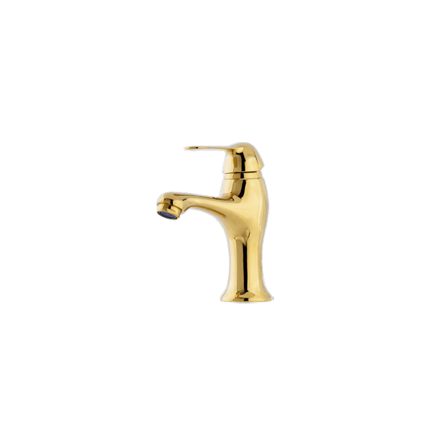 Alvand washbasin faucet, Nika model, golden شیر روشویی الوند مدل نیکا طلایی