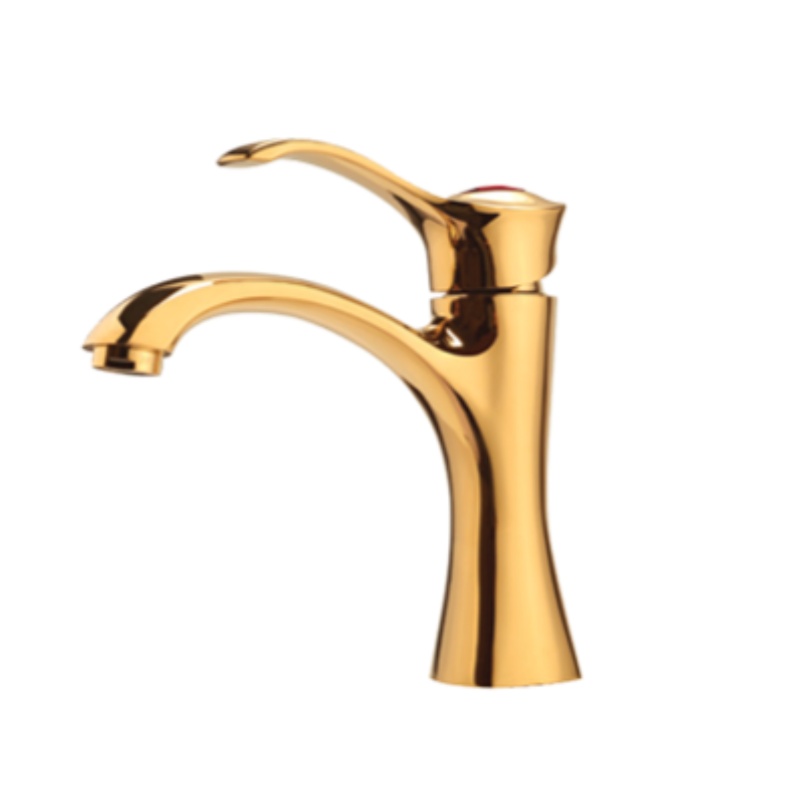 Alvand washbasin faucet, golden diamond model شیر روشویی الوند مدل الماس طلایی