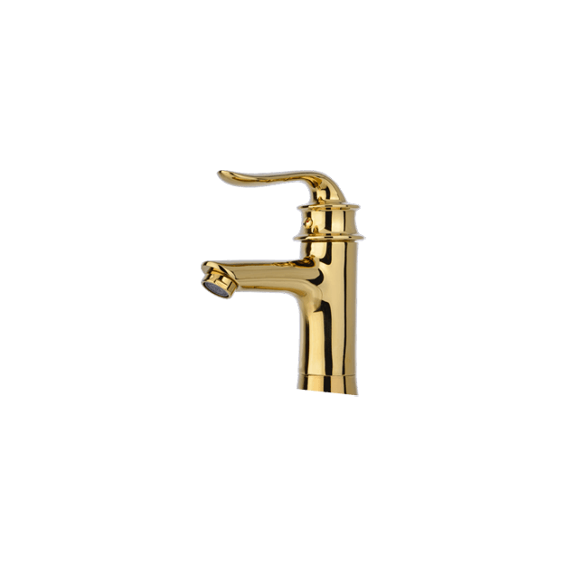Alvand washbasin faucet, golden lily model شیر روشویی الوند مدل زنبق طلایی