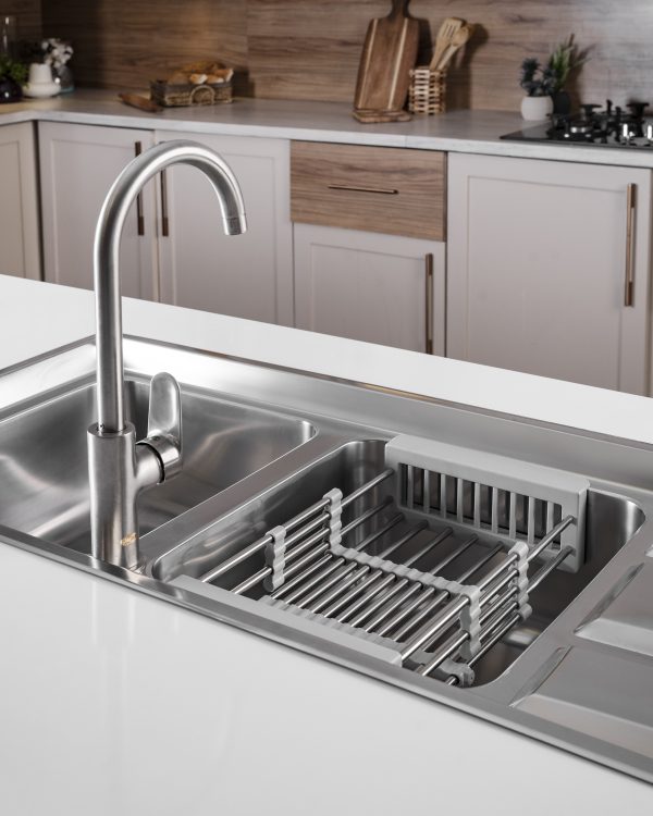 Bimax built-in stainless steel sink, model 4400 3 سینک توکار استیل بیمکث مدل ۴۴۰2