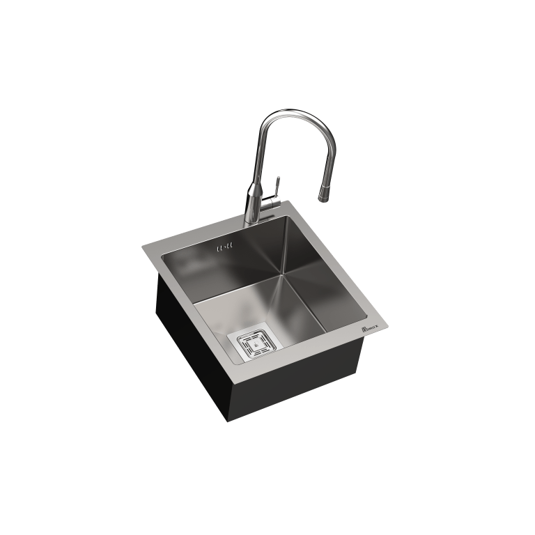 Bimax built-in stainless steel sink model 720. سینک توکار استیل بیمکث مدل ۷۲۰