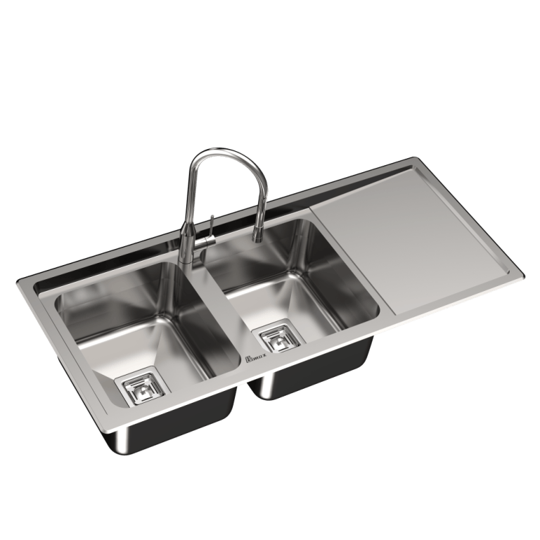 Bimax built-in stainless steel sink, model 843. سینک توکار استیل بیمکث مدل ۸۴۳