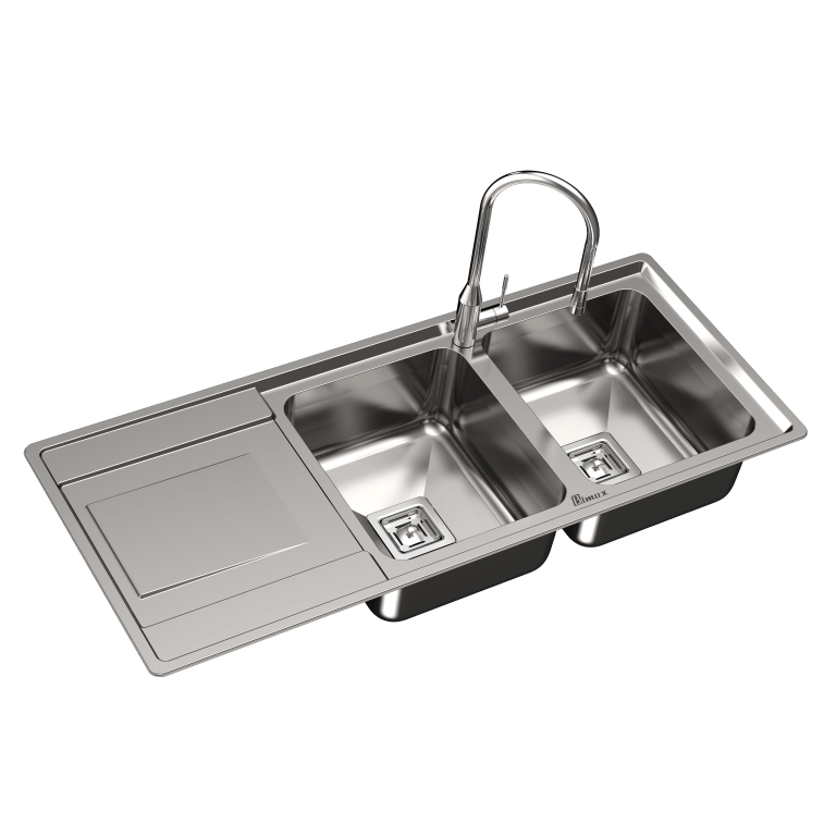 Bimax built-in stainless steel sink, model 923. سینک توکار استیل بیمکث مدل ۹۲۳