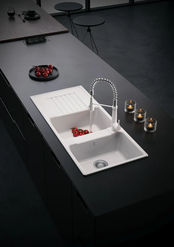 Bimax granite built-in sink, model 4602 1 سینک توکار گرانیتی بیمکث مدل ۴۶۰۲