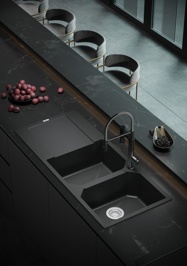 Bimax granite built-in sink, model 4606 3 سینک توکار گرانیتی بیمکث مدل ۴۶۰۶