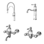 ست شیرآلات کسری مدل توکیو سفید کروم