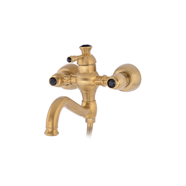alvand bathroom faucet, Lyon model, matte gold شیر حمام الوند مدل لیون طلایی مات