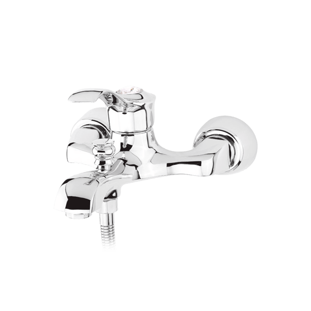 alvand bathroom faucet diamond chrome model شیر حمام الوند مدل الماس کروم