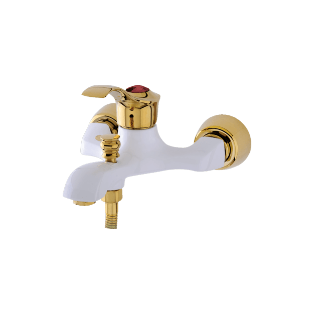 alvand bathroom faucet white gold diamond model شیر حمام الوند مدل الماس سفید طلایی