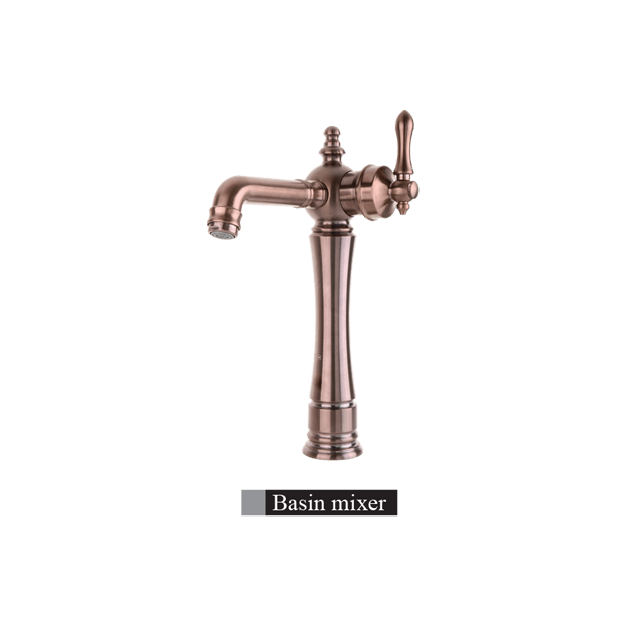 alvand faucet, Venus rose gold model (long base) شیر روشویی الوند مدل ونوس رزگلد (پایه بلند)