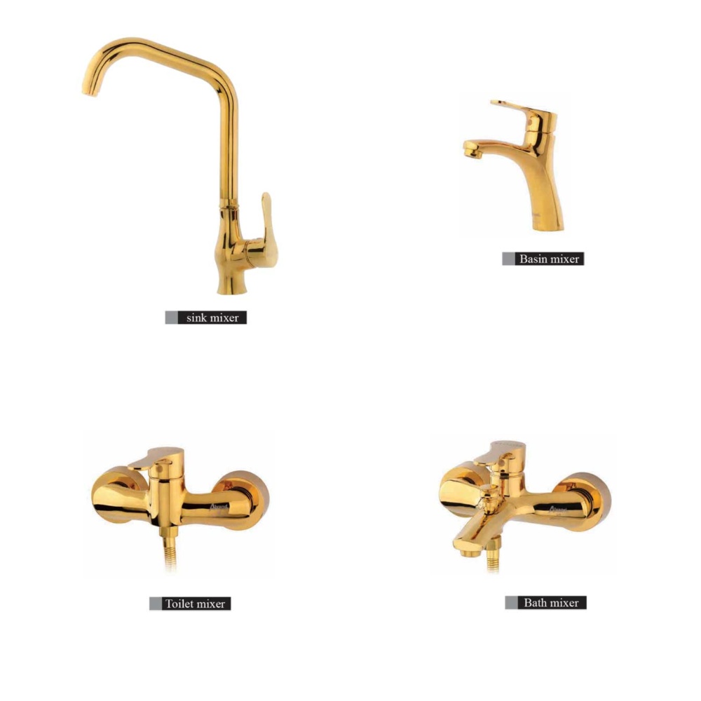 alvand faucet set, Golden Sea model ست شیرآلات الوند مدل دریا طلایی