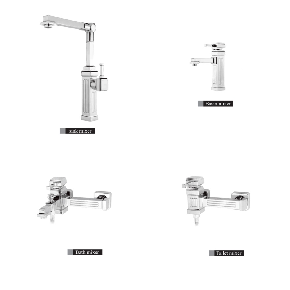 alvand faucet set, Pasargad model, chrome ست شیرآلات الوند مدل پاسارگاد کروم