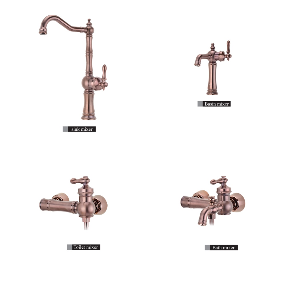 alvand faucet set Venus rose gold model ست شیرآلات الوند مدل ونوس رزگلد