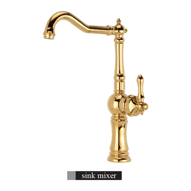 alvand kitchen faucet, golden Venus model ست شیرآلات الوند مدل ونوس طلایی - Image 2
