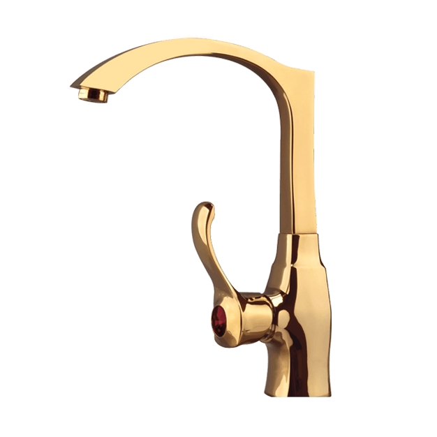 alvand kitchen faucet, golden diamond model شیر آشپزخانه الوند مدل الماس طلایی