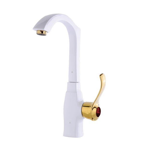 alvand kitchen faucet white diamond diamond model شیر آشپزخانه الوند مدل الماس سفید طلایی