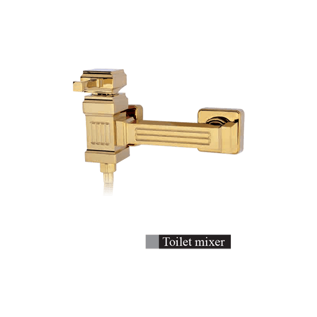 alvand toilet faucet, Golden Pasargad model شیر توالت الوند مدل پاسارگاد طلایی