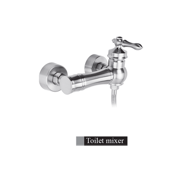 alvand toilet faucet, Venus model, matte chrome شیر توالت الوند مدل ونوس کروم مات
