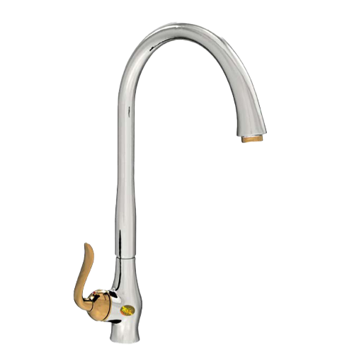 Brilliant-Harrier-chrome-gold-dishwasher-faucet شیر ظرفشویی برلیان مدل هریر کروم طلا