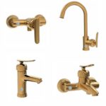 ست شیرآلات برلیان مدل کن طلایی