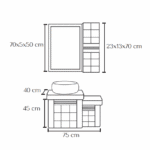 روشویی کابینتی تجسم مدل ایگل دوبل آنتیک