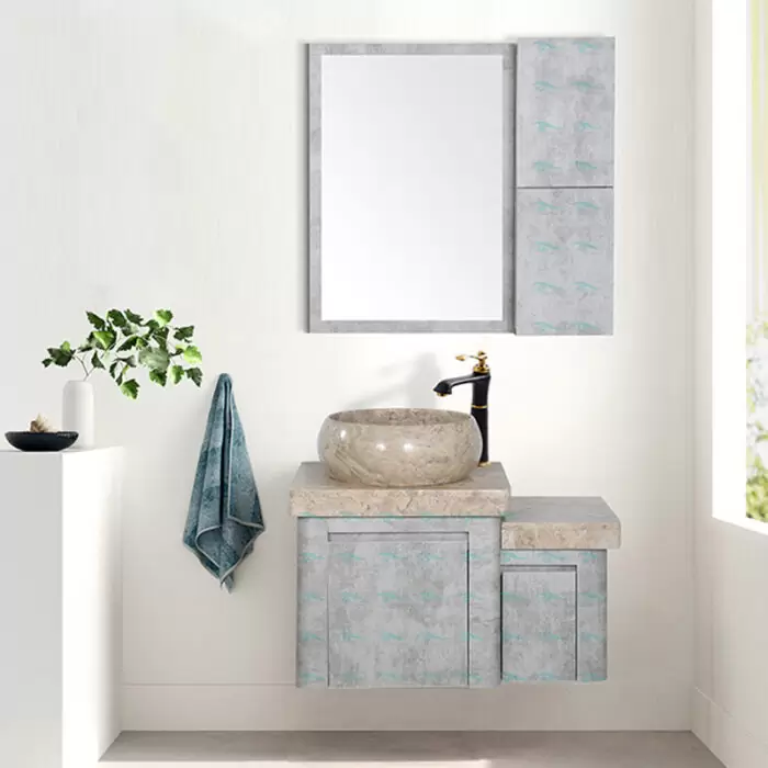 Tajasom double eagle model cabinet washbasin, patina1 روشویی کابینتی تجسم مدل ایگل دوبل پتینه