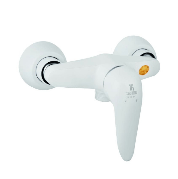 Toofanfelez toilet faucet, Neda model, white شیر توالت طوفان فلز مدل ندا سفید